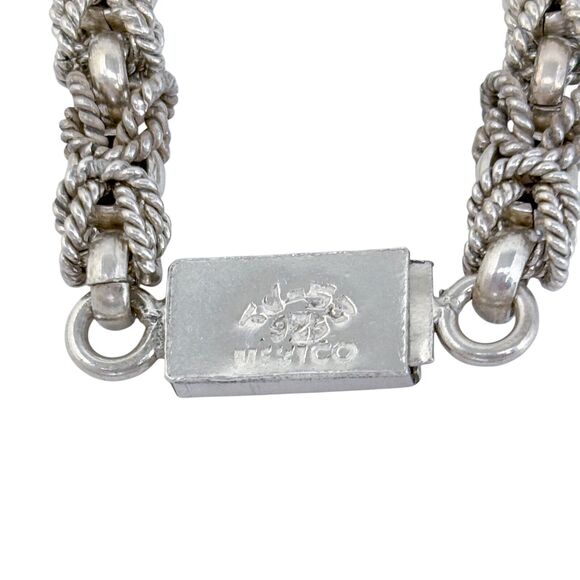 Vintage Mexico TJ-53 Sterling Silver 925 Byzantine Chain Bracelet 8" - Picture 3 of 5
